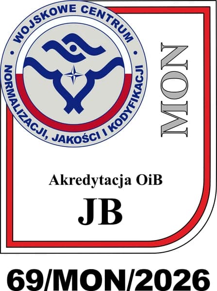 Symbol akredytacji OiB JB 69/MON/2026