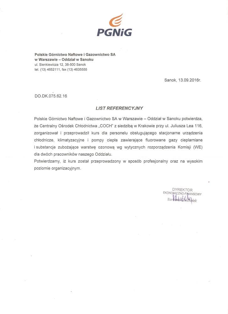 Referencje – PGNiG