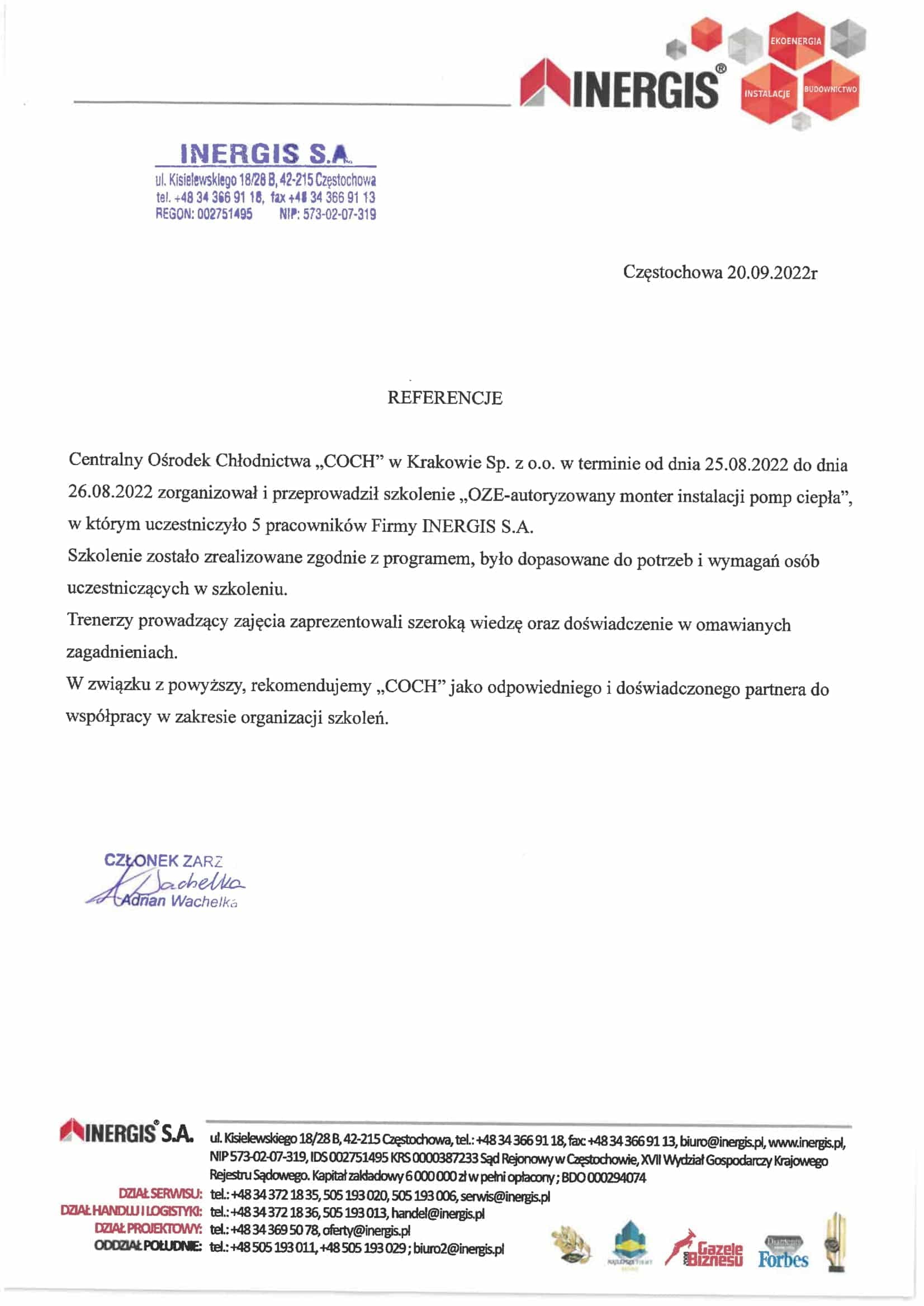 Referencje – Inergis
