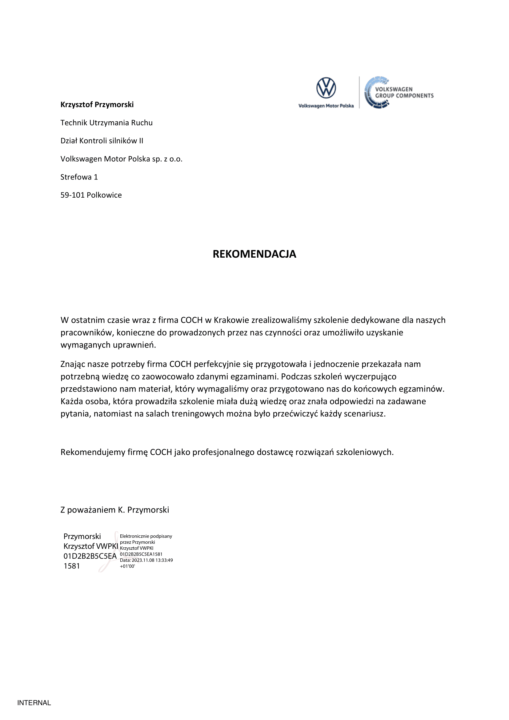 Referencje – Volkswagen