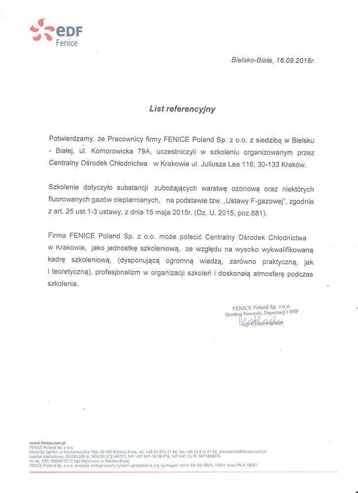 Referencje – EDF Fenice
