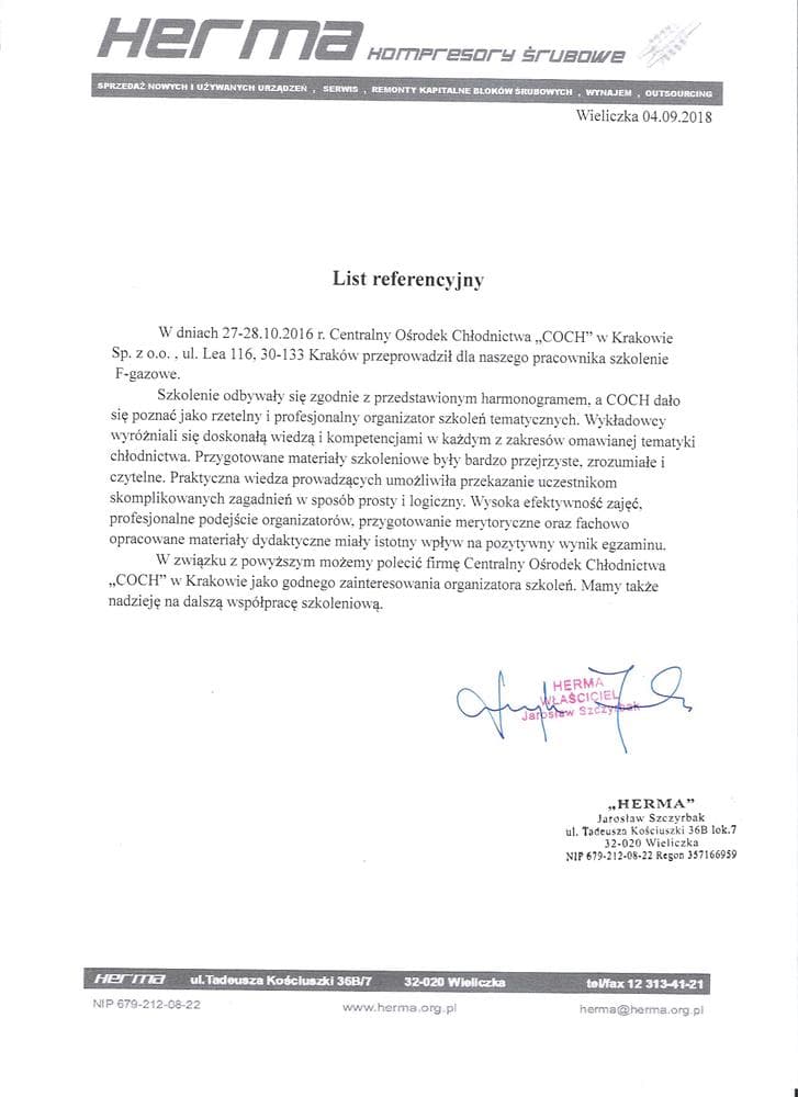 Referencje – Herma