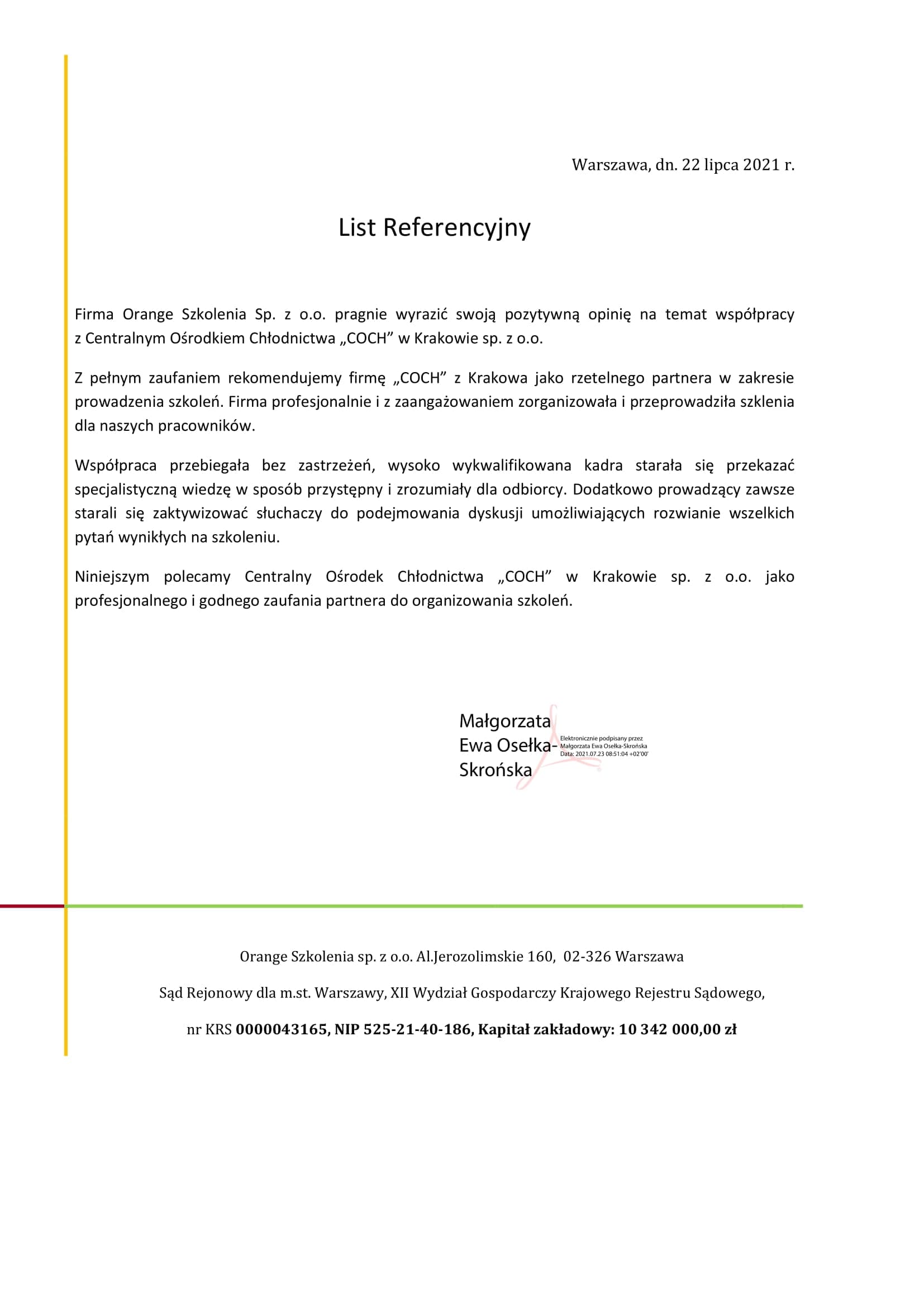Referencje – Orange