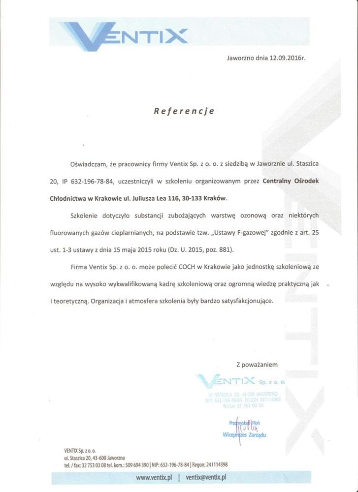 Referencje – Ventix